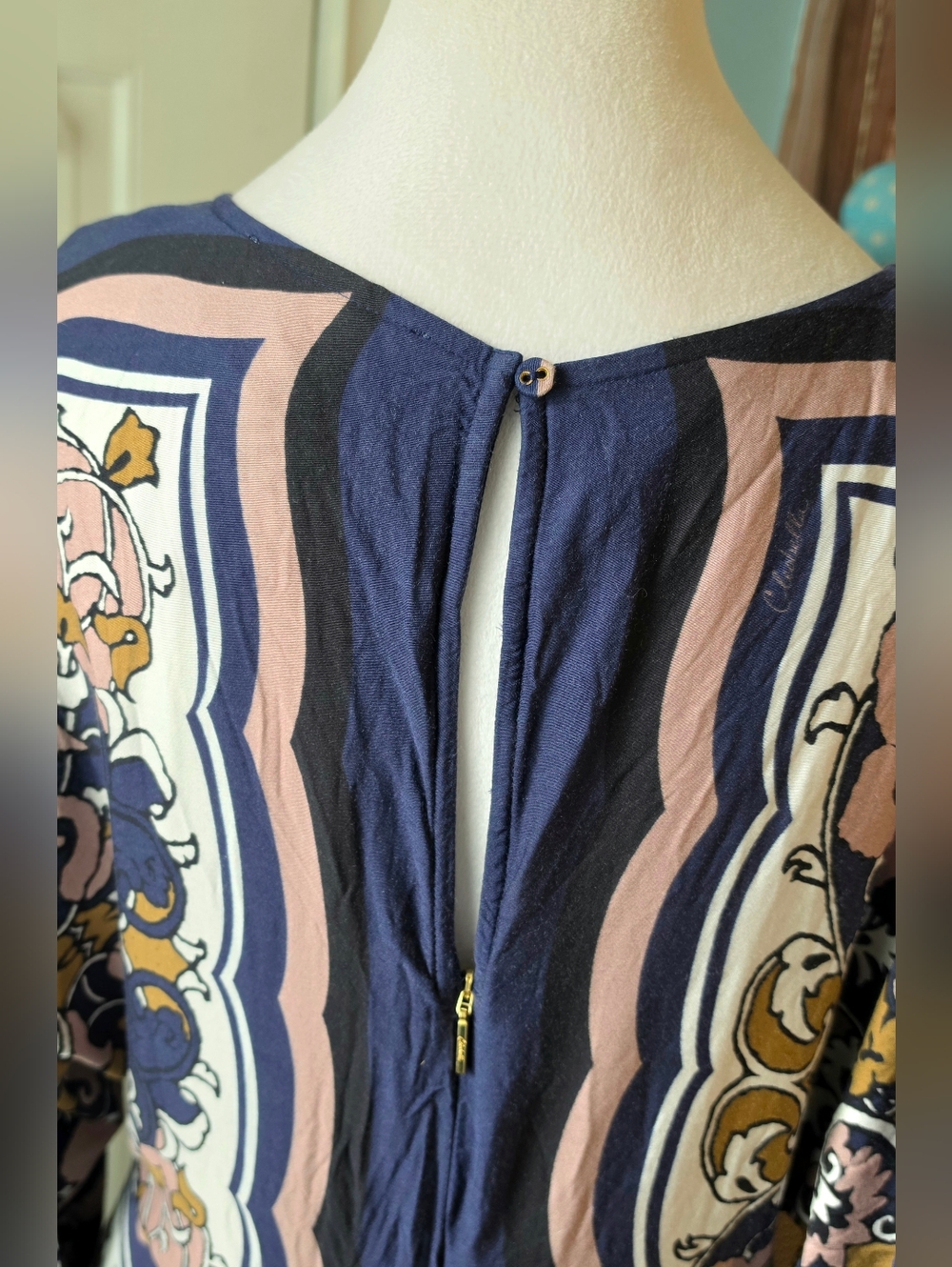 Cleobella Falling Fawn Ankle Maxi Dress in Floral Anise Women's M Blue Pink Boho - Picture 10 of 15
